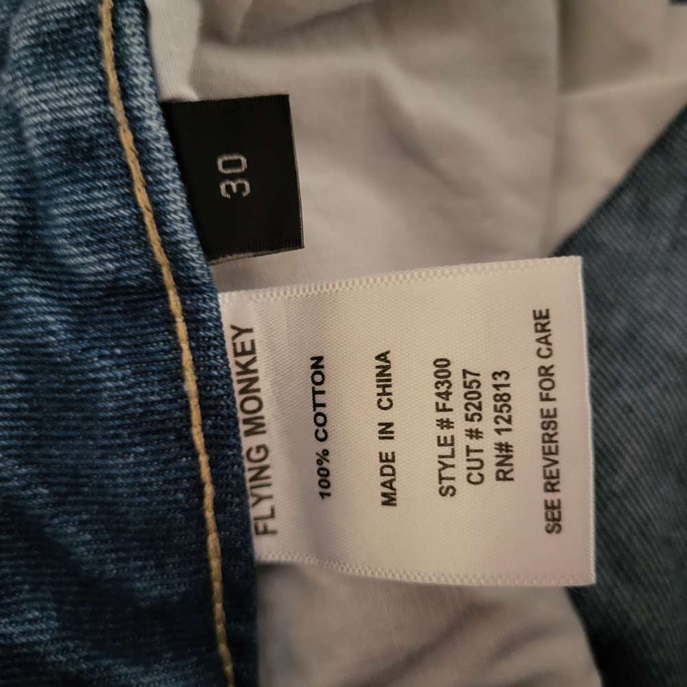 Flying Monkey Blue Boyfriend Jeans with Medium Wash